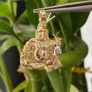 10K Yellow Gold Happy Buddha Pendant
